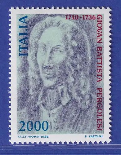 Italien 1986 Giovanni Battista Pergolesi Komponist Mi-Nr.1962 **