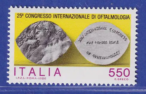 Italien 1986 Kongress für Augenheilkunde Rom Mi-Nr.1972 **