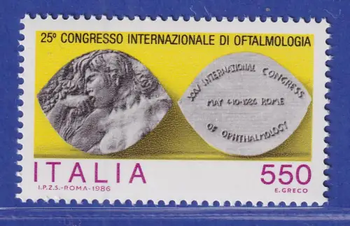 Italien 1986 Kongress für Augenheilkunde Rom Mi-Nr.1972 **