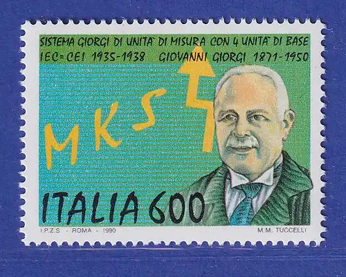 Italien 1990 MKS-System in Italien, Giovanni Giorgi  Mi-Nr 2147 **