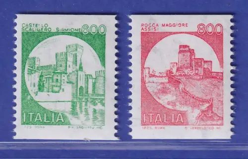 Italien 1991 Freimarken Burgen u. Schlösser in kleinerem Format Mi-Nr.2169-70 **