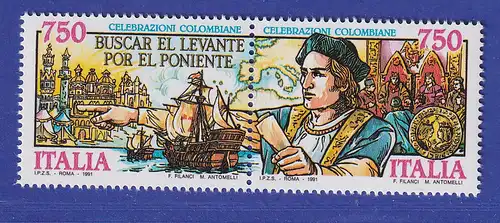 Italien 1991 Entdeckung von Amerika, Christoph Kolumbus Mi-Nr. 2176-77 **