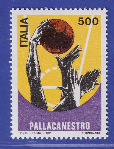 Italien 1991 Basketball Wurfszene Mi-Nr. 2185 **