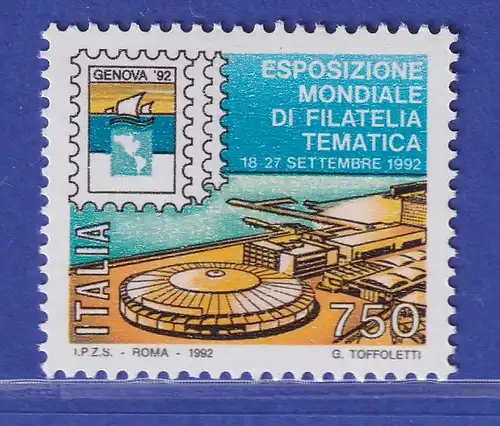 Italien 1992 Briefmarkenausstellung GENOVA `92  Mi-Nr. 2206 **