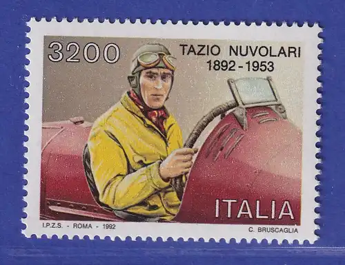 Italien 1992 Tazio Nuvolari Rennfahrer Mi-Nr. 2235 **