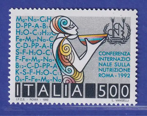 Italien 1992 Internationale Ernährungskonferenz, Rom  Mi-Nr. 2252 **