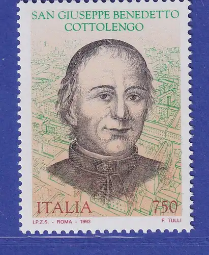 Italien 1993 Hl. Giuseppe Benedetto Cottolengo Theologe  Mi-Nr. 2278 **