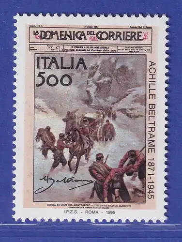 Italien 1995 Achille Beltrame, Soldaten im Schneesturm  Mi-Nr. 2359 **