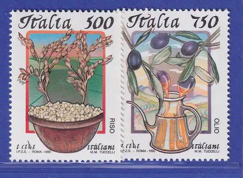 Italien 1995 Speisen (III). Reis, Olivenöl  Mi-Nr. 2360-61 **