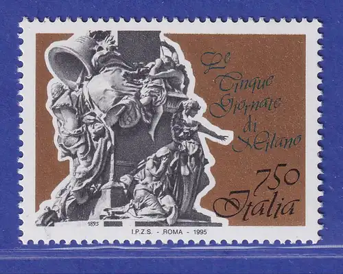 Italien 1995 Die Fünf Tage von Mailand, Denkmal 1895  Mi-Nr. 2367 **