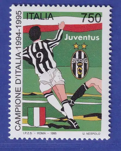Italien 1995 Fußballmeisterschaft 1994/95 durch Juventus Turin Mi-Nr. 2391 **