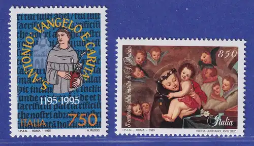 Italien 1995 Hl. Antonius von Padua  Mi-Nr. 2394-95 **