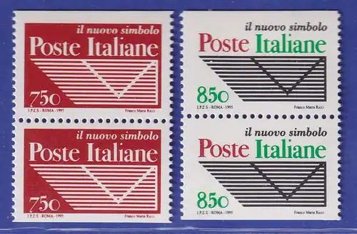 Italien 1995 Einführung des neuen Emblems der Post  Mi-Nr. 2413-14 Do+Du **