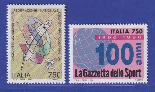 Italien 1996 Druck und Verlagswesen  Mi-Nr. 2427-28 **