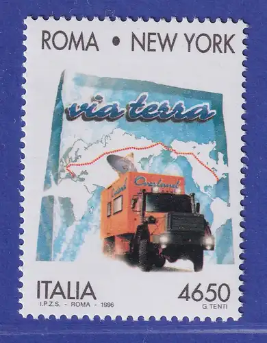 Italien 1996 Tranzkontinentale Autofahrt Rom-New York  Mi-Nr. 2430 **