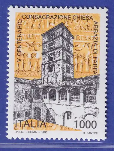 Italien 1996 Abteikirche von Farfa, Elfenbeinrelief Mi-Nr. 2440  **