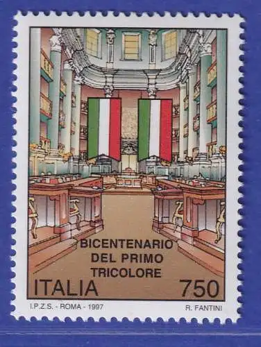 Italien 1997 Tricolore, Versammlungssaal von Reggio Emilia Mi-Nr. 2478 **