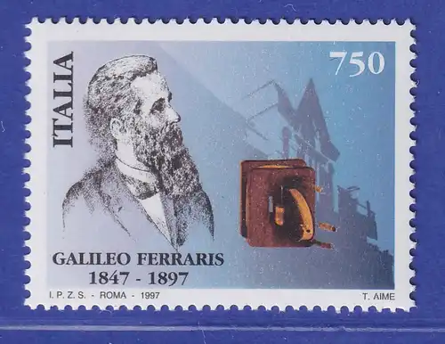 Italien 1997 Galileo Ferraris, Ingenieur und Physiker  Mi-Nr. 2481 **