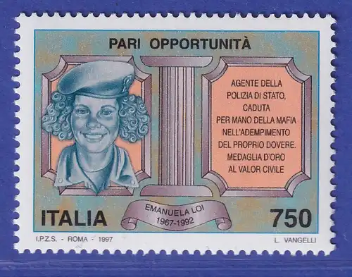 Italien 1997 Emanuale Loi, Polizistin  Mi-Nr. 2482 **