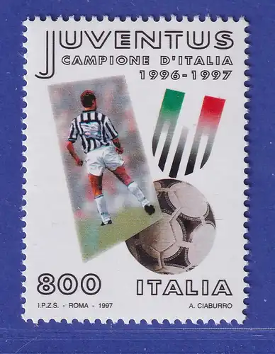 Italien 1997 Gewinn Fußballmeisterschaften 1996/97 Juventus Turin Mi-Nr. 2508 **