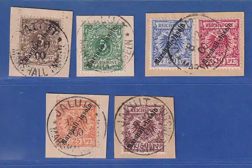 Marshall-Inseln  Mi.-Nr. 7-12 Satz kpl, gestempelt auf Briefstücken