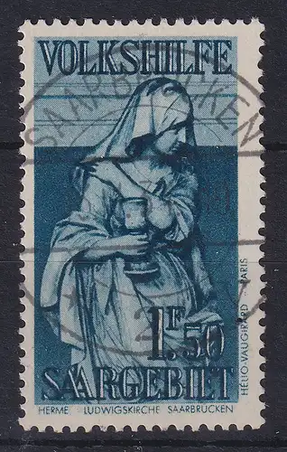 Saar Volkshilfe 1934 1,50 Franc Mi.-Nr. 174 gestempelt gepr. HOFFMANN BPP