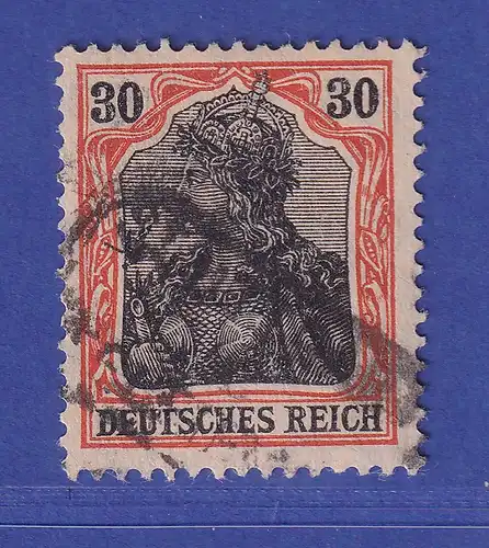 Dt. Reich Germania Kriegsdruck 30 Pf Mi.-Nr. 89 II y  gestempelt gepr. Zenker