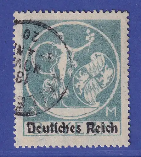 Dt. Reich 1920 Abschiedsserie 3 Mark Mi.-Nr. 134 II  gestempelt geprüft INFLA