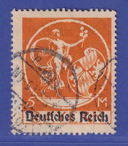Dt. Reich 1920 Abschiedsserie 5 Mark Mi.-Nr. 136 II  gestempelt gepr. INFLA
