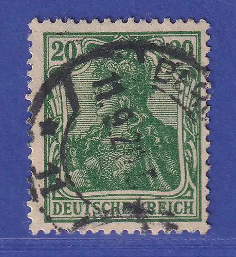 Deutsches Reich 1920 Germania 20 Pf Mi.-Nr. 143 c  gestempelt gepr. INFLA