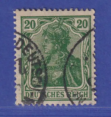 Deutsches Reich 1920 Germania 20 Pf  Mi.-Nr. 143 c  gestempelt gpr. INFLA