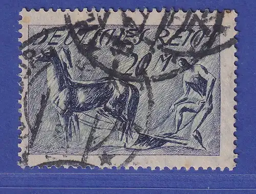 Deutsches Reich 1921 Pflüger 20 Mark  Mi.-Nr. 176 b  gestempelt gepr. INFLA