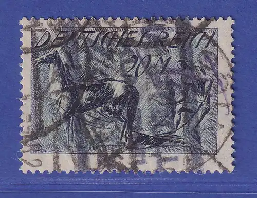 Deutsches Reich 1921 Pflüger 20 Mark  Mi.-Nr. 176 b  gestempelt geprüft INFLA