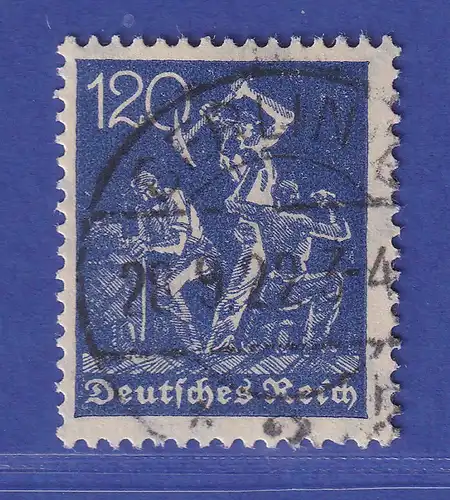 Deutsches Reich 1922 Arbeiter 120 Pf  Mi.-Nr. 188  gestempelt geprüft INFLA