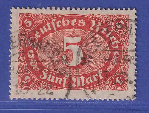 Deutsches Reich 1922 Ziffer 5 Mark  Mi.-Nr. 194 c  gestempelt  geprüft INFLA