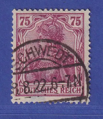 Dt. Reich 1922 Germania 75 Pf  Mi.-Nr. 197 b  O SCHWEDT  geprüft INFLA