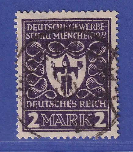 Deutsches Reich 1922 Gewerbeschau München 2 Mark  Mi.-Nr. 200 b  O geprüft INFLA