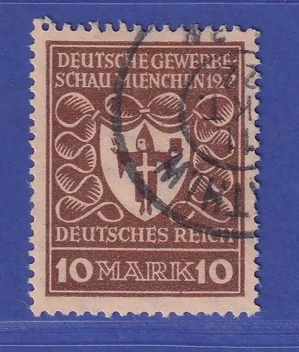 Deutsches Reich 1922 Gewerbeschau München 10 Mark  Mi.-Nr. 203 b  O gepr. INFLA