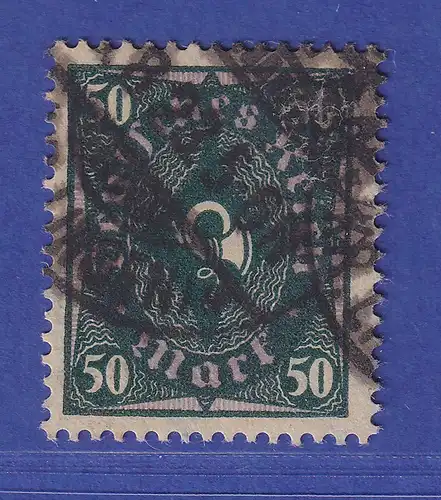 Deutsches Reich 1922 Posthorn 50 Mark  Mi.-Nr. 209 W b  gestempelt gepr. INFLA