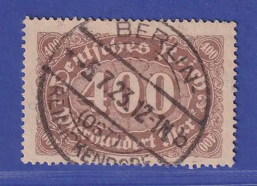Deutsches Reich 1922 Queroffset 400 Mark  Mi.-Nr. 222 b  gestempelt gepr. INFLA