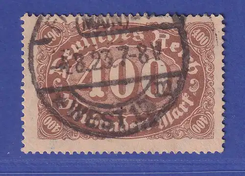 Deutsches Reich 1922 Queroffset 400 Mark  Mi.-Nr. 222 d  gestempelt gepr. INFLA