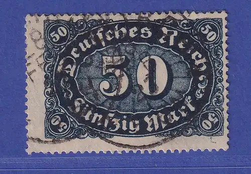 Deutsches Reich 1922 Queroffset 50 Mark  Mi.-Nr. 246 c  gestempelt gepr. INFLA