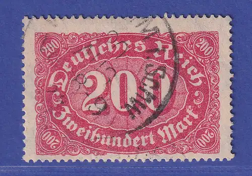 Deutsches Reich 1923 Queroffset 200 Mark  Mi.-Nr. 248 b  gestempelt gepr. INFLA