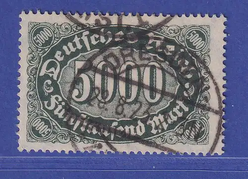 Deutsches Reich 1923 Queroffset 5000 Mark  Mi.-Nr. 256 d  O DRESDEN gepr. INFLA