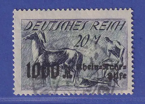 Deutsches Reich 1923 Rhein-Ruhr-Hilfe  Mi.-Nr. 260  gestempelt gepr. INFLA