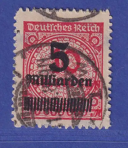 Dt. Reich 1923 Korbdeckelmuster 5 Mrd. Mark  Mi.-Nr. 334 B  O gepr. INFLA