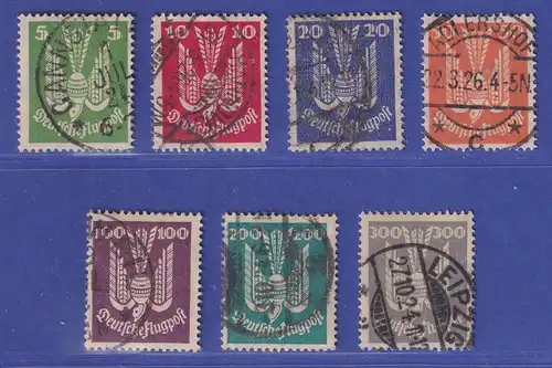 Deutsches Reich 1924 Flugpostmarken Holztaube  Mi.-Nr. 344-350  gestempelt