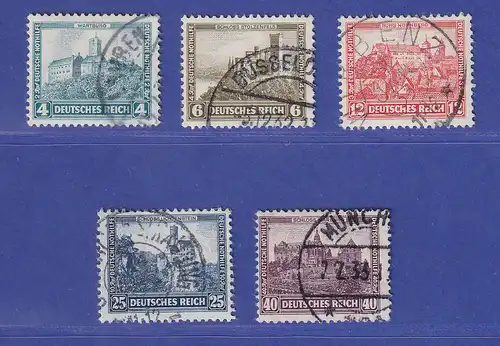 Deutsches Reich 1932 Nothilfe Burgen Mi.-Nr. 474-478 gestempelt