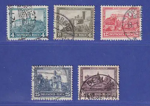 Dt. Reich 1932 Nothilfe Burgen  Mi.-Nr. 474-478  gestempelt