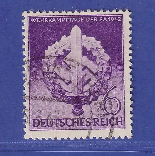 Dt. Reich 1942 Wehrkampftage der SA  Mi.-Nr. 818 PLF III  "S" O gepr. PESCHL